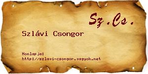 Szlávi Csongor névjegykártya