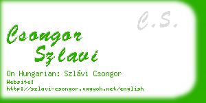 csongor szlavi business card